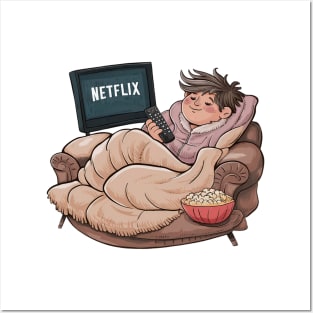 Netflix and chill is my self-care routine Posters and Art